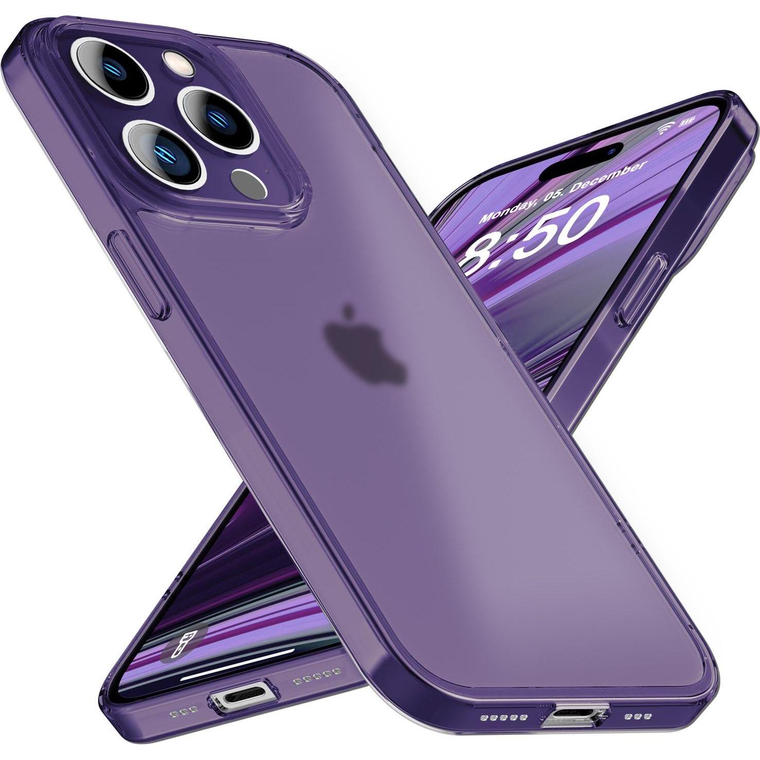 Nalia Extrem Dünnes 0,3mm Mattes Hardcase (Apple iPhone 14 Pro Max), Smartphone Hülle, Violett