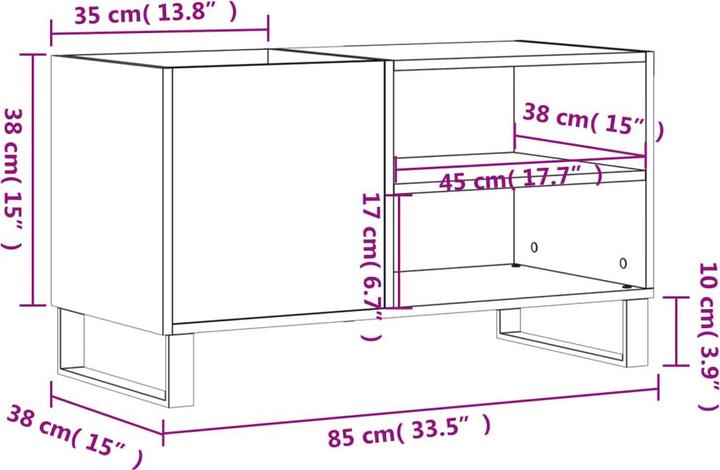 Immagine prodotto VidaXL Plattenschrank Betongrau 85x38x48 cm Holzwerkstoff