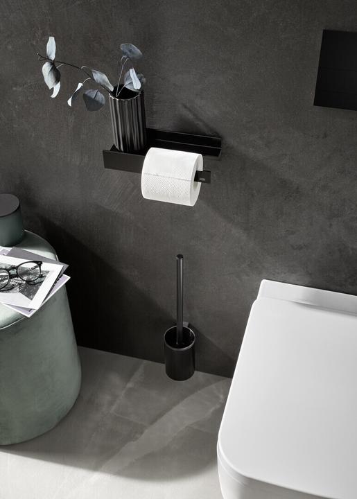 Produktbild Emco aura Toilettenbürstengarnitur, Wandmodell, schwarz-matt, 851513400