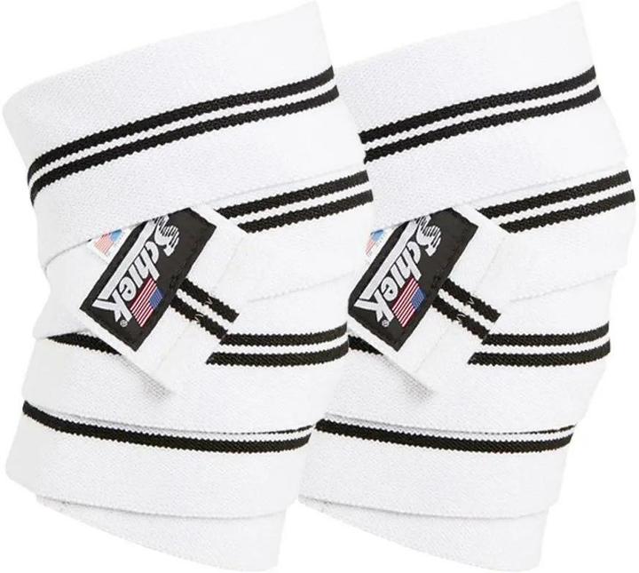 Schiek Ginocchiere Modello 1178B Velcro BIANCO (Taglia unica, Ginocchiera)