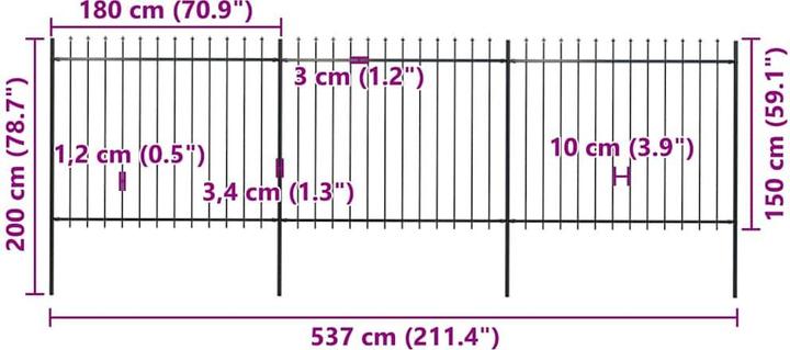 Produktbild vidaXL Zaunpaneel