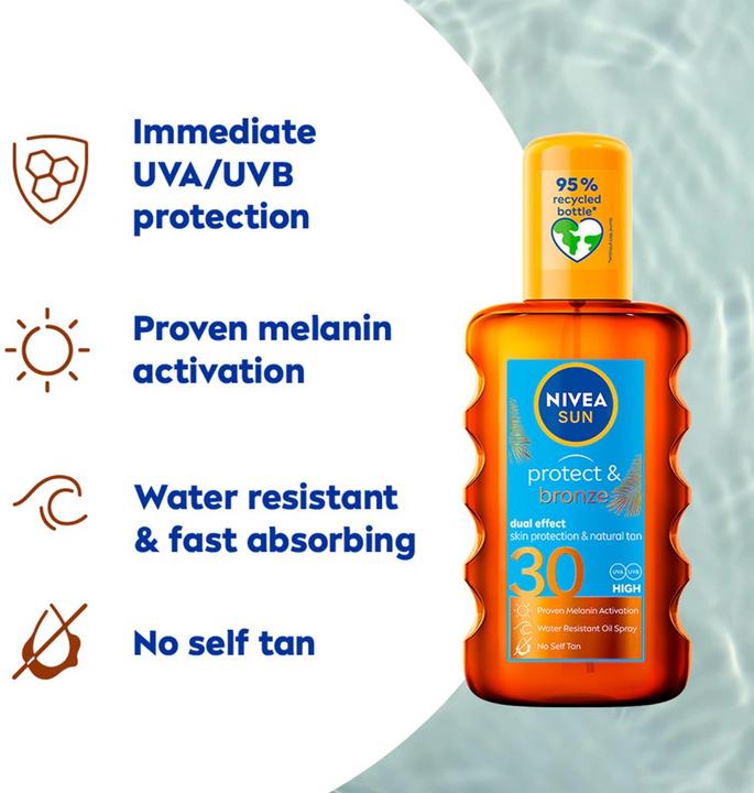 Produktbild NIVEA Protect & Bronze (Sonnenöl, SPF 30, 200 ml)