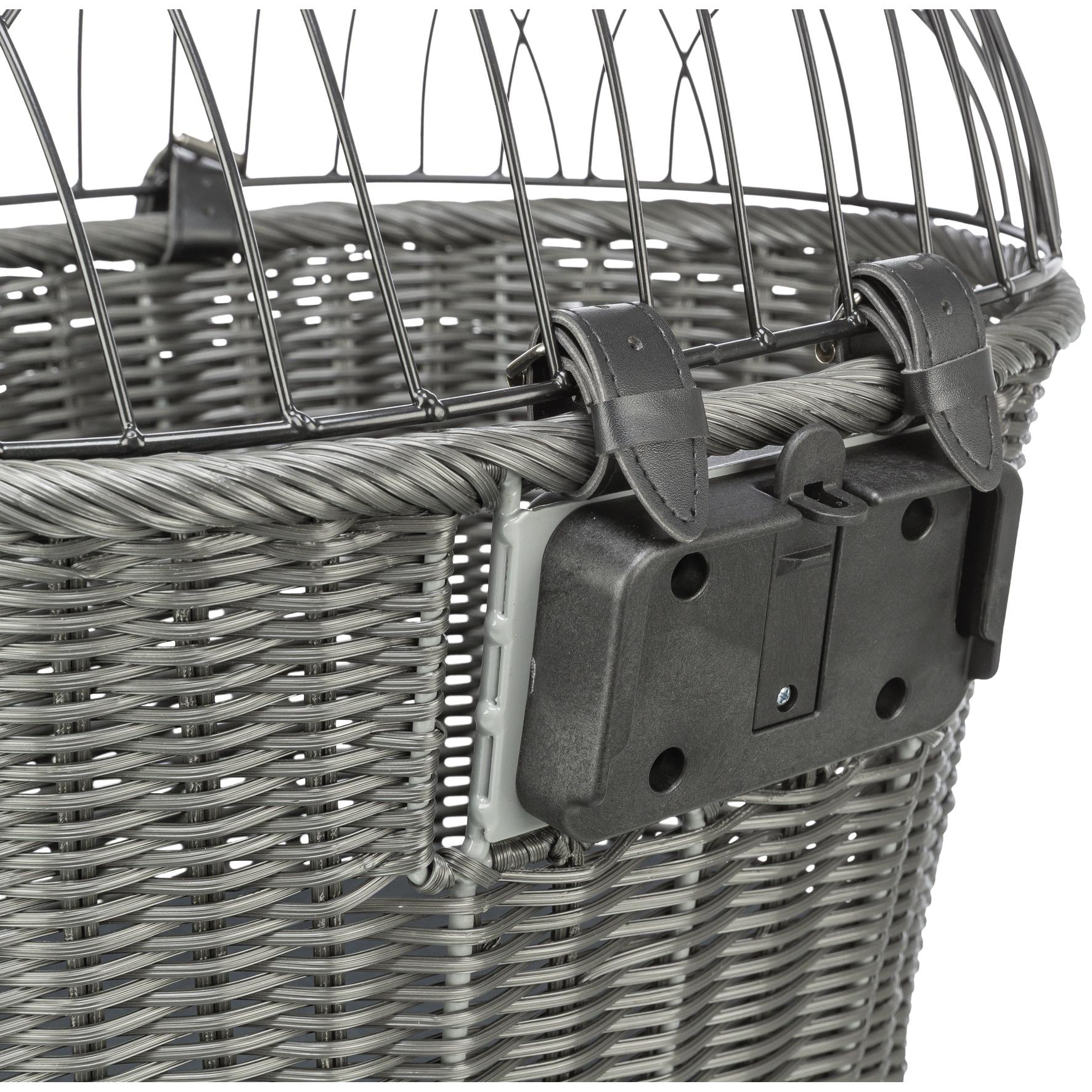 Panier pour vélo Polyrotan + Fixation guidon Une pièce
