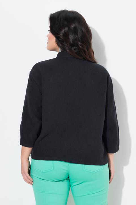 Produktbild Angel of Style Hemdbluse, Boxy Fit, Musselin, Augen-Stickerei (46)