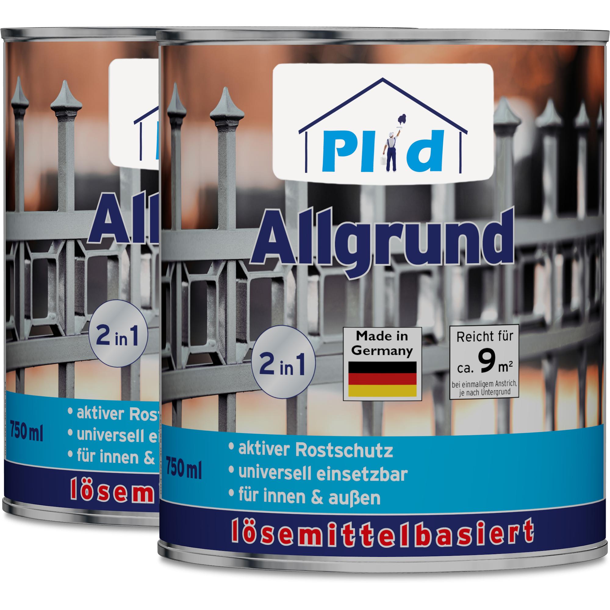 Plid, Wandfarbe + Spezialfarbe, Allgrund Rostgrundierung 1,5L Weiss, für ca. 23m² /Aktiver Rostschutz Grundierung (Weiss...