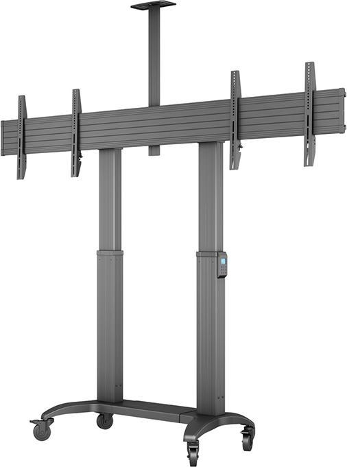 Actual product image Multibrackets MB motorised dual TV stand,black/4424 (135 kg, 60" - 75")
