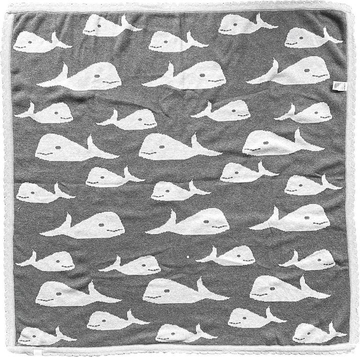 Produktbild Hansekind Strickdecke 'Wal' (80 x 80 cm)