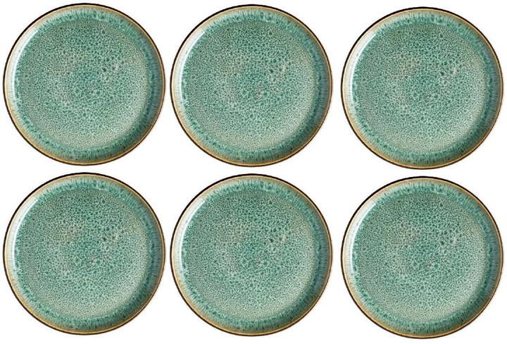 Bitz Frühstücks- & Dessertteller 6 Stück, Schwarz/Grün (6x, 17 cm)