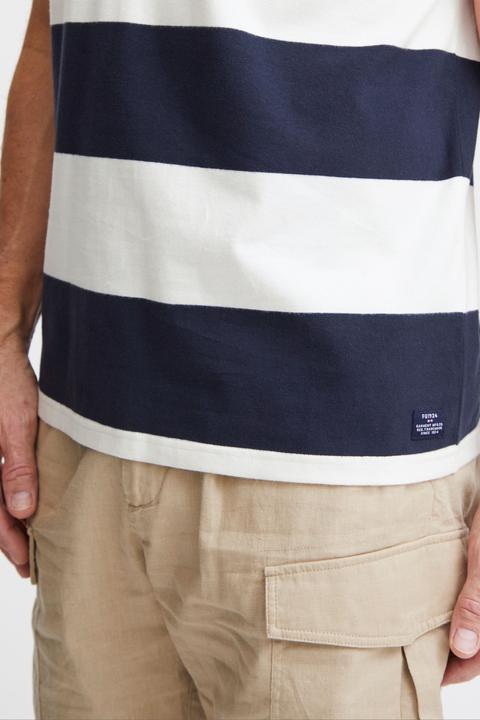 Image du produit FQ1924 FQTom SS stripe tee w logo print 21900645 (M)
