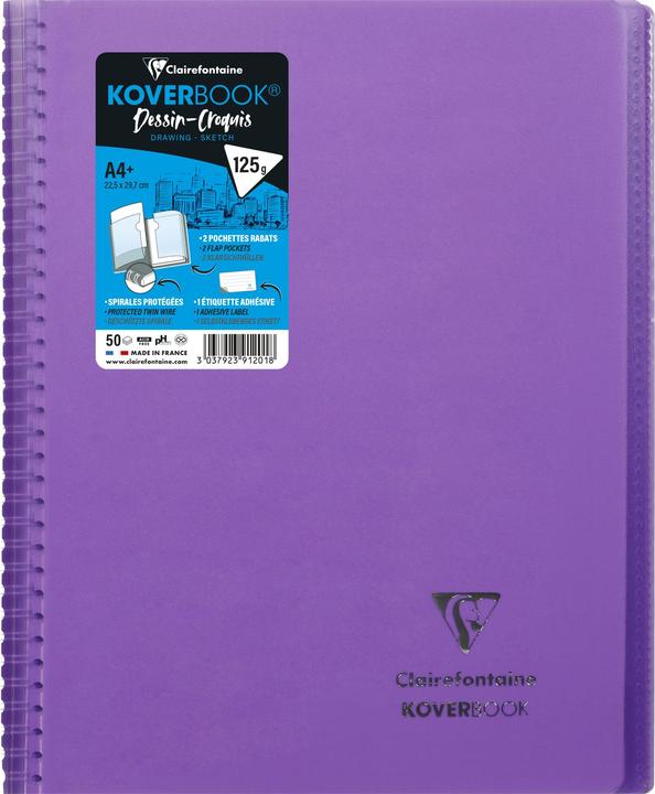 Produktbild Clairefontaine Koverbook Skizzenblock (A4+, Weicher Einband)