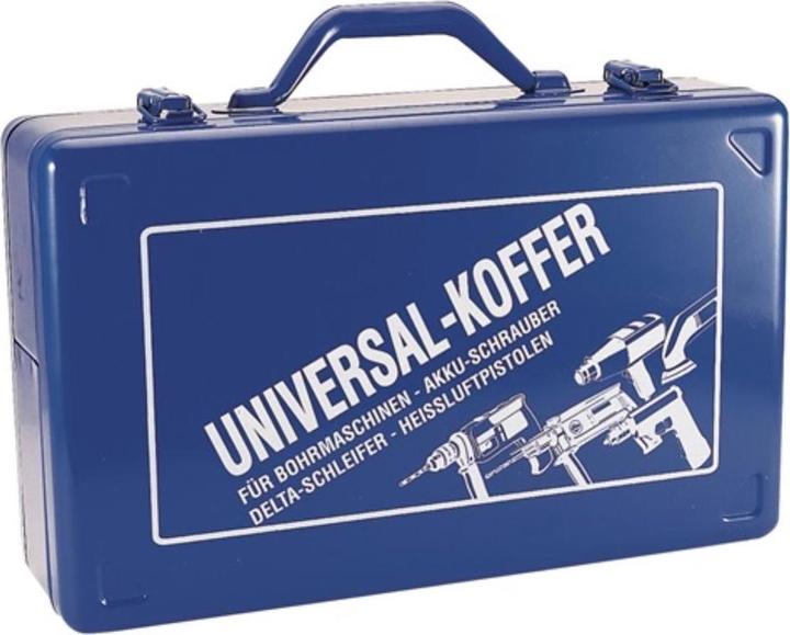 Produktbild HP Autozubehör Werkzeugmaschinenkoffer B390xT240xH112mm Schaumstoffeinlage für Bohrmaschinen Stahlblech blau