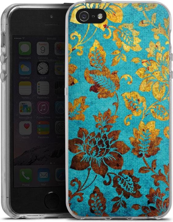 Produktbild DeinDesign Silikon Hülle für Apple iPhone 5s Handyhülle Case Smartphone Schutzhülle Blumen Ornamente Vintage (Apple iPhone 5s)