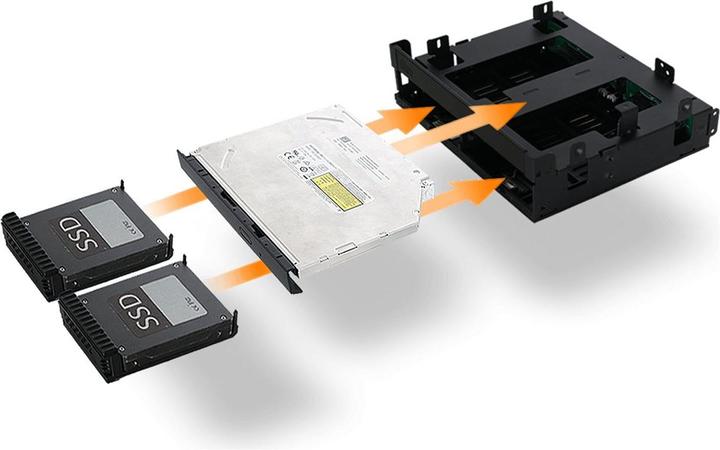 Actual product image Icy Dock 1x slim/2x 2.5" MB723SPO-B