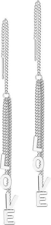 Immagine prodotto Star Piercing Orecchini a perno in argento con catena a caduta libera Lettera d'amore (senza ottone, Acciaio chirurgico 316L)