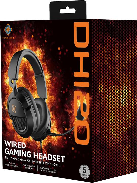 Produktbild Deltaco Headset Gaming Stereo DH120 PC (Kabelgebunden)