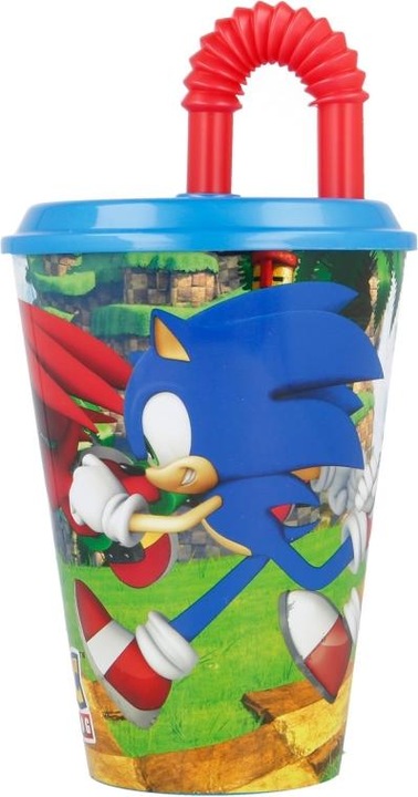 Produktbild Stor Sonic-Becher mit Deckel und Strohhalm, 430 ml
