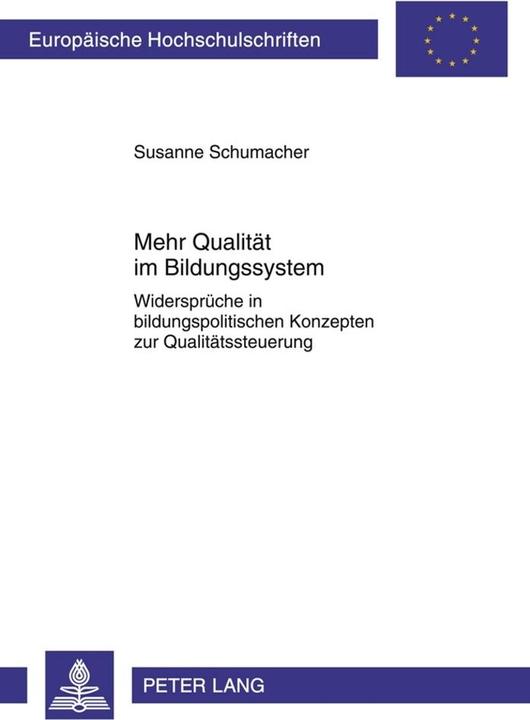 Produktbild Mehr Qualität im Bildungssystem (Deutsch, Susanne Schumacher, 2009)