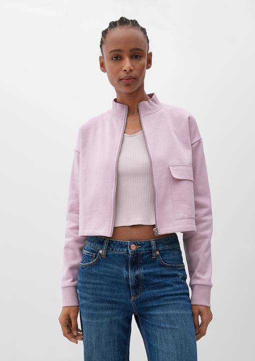 Produktbild s.Oliver Sweatshirt Jacke Sweatjacke im Boxy Fit (S)