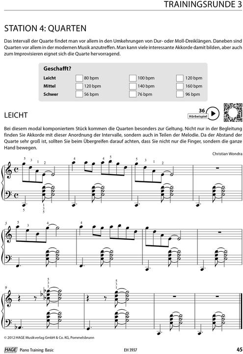 Produktbild Piano Training Basic (mit CD) (Deutsch, Christian Wondra, 2012)