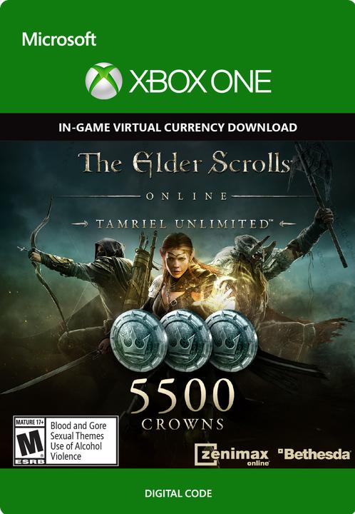 Actual product image Bethesda The Elder Scrolls Online: Tamriel Unlimited Edition: 5500 Crowns (Xbox Series S, Xbox One S, Xbox One X, Xbox Series X)