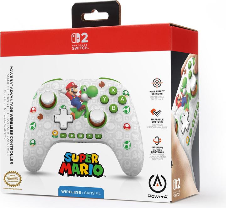 Actual product image PowerA Advantage Wirel. Controller NSGP0569 NSW2, Super Mario + Yoshi (Switch, Switch 2, Switch Lite)