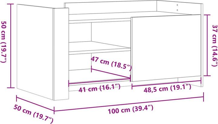 Image du produit vidaXL Couchtisch (50 x 100 x 50 cm)