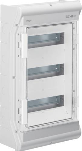 Hager HAG VE312SN Vector IP65, 3x12 PLE, UV-stabiel, o. LE (Verdeler)