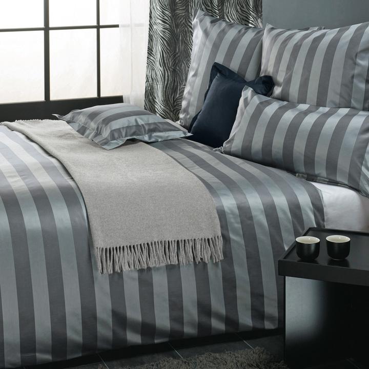 Immagine prodotto Curt Bauer Biancheria da letto damascata Como grigio acciaio (Copripiumino, 155x200 cm (80x80 cm))