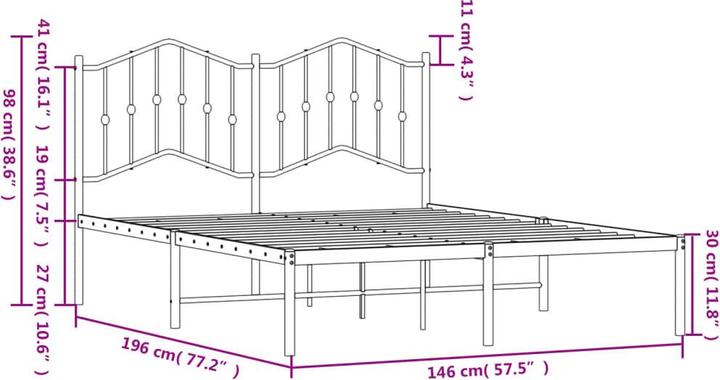 Image du produit vidaXL Bettgestell (140 x 190 cm)