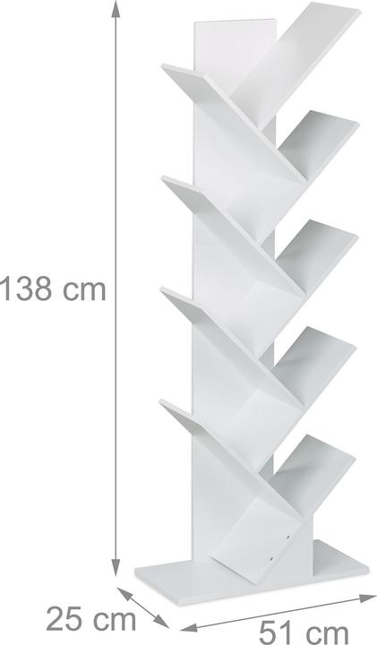 Produktbild Relaxdays Bücherregal (51 x 25 x 138 cm)