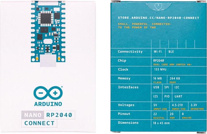 Produktbild Arduino Entwicklerboard Nano RP2040 Connect ohne Pinleisten