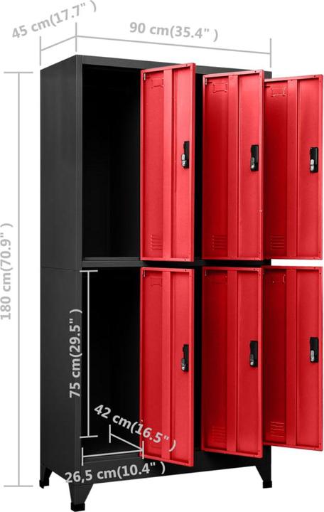Actual product image VidaXL Davin (90 x 45 x 180 cm)