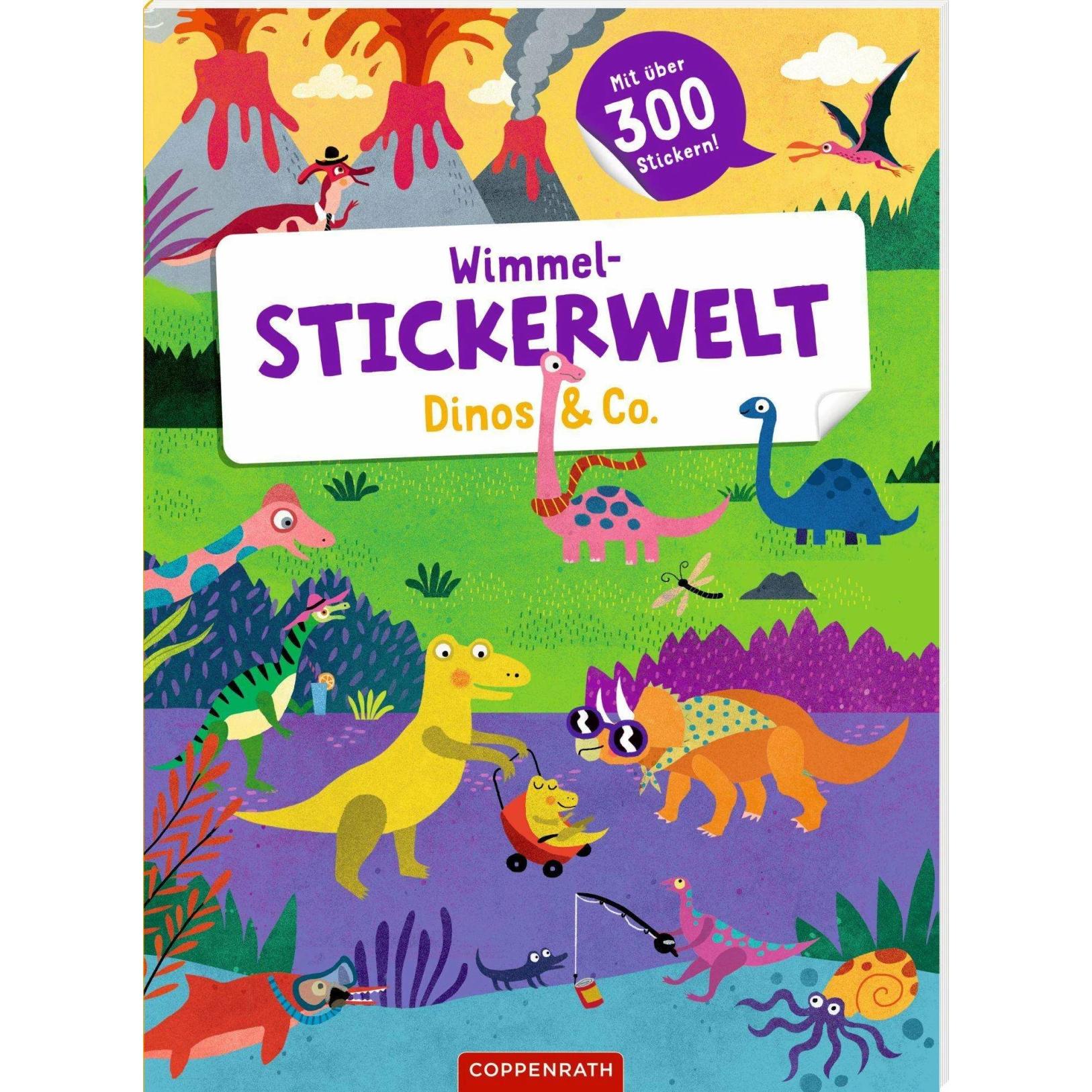 Coppenrath, Sticker, Wimmel-Stickerwelt – Dinos & Co
