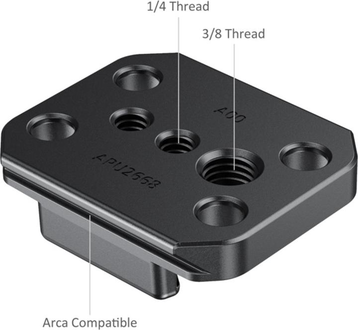 Actual product image SmallRig Buckle Adapter with Arca Quick Release Plate for GoPro Camera - APU2668