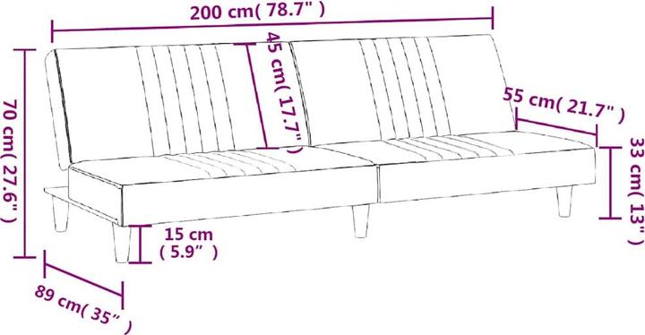Produktbild vidaXL Schlafsofa