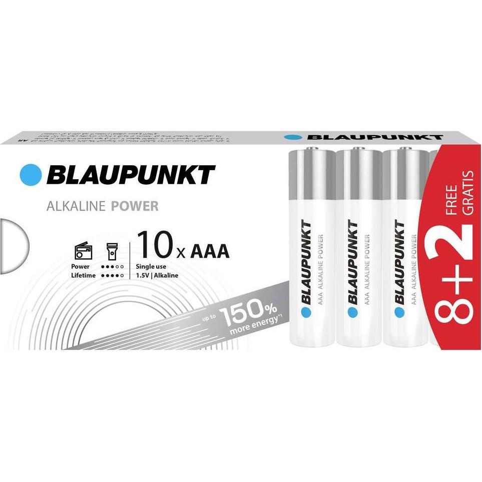 Blaupunkt Micro (AAA)-Batterie Alkali-Mangan 1.5 V 10 St. (10 Stk., AAA), Batterien + Akkus