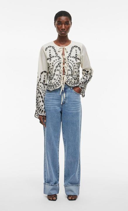 Produktbild Rouge Edit Vorn gebundenes Oberteil mit langen Ärmeln (42)