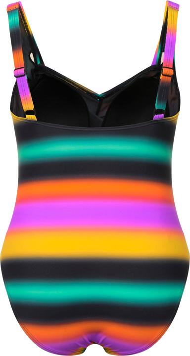 Immagine prodotto Ulla Popken Damen grosse Grössen Badeanzug, Farbverlauf, Softcups, drapiert schwarz 54 826437100-54 (54)