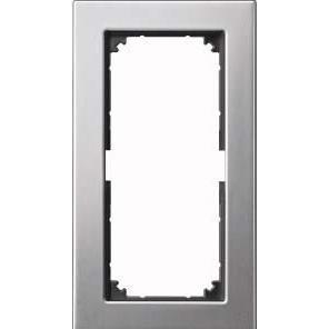 Merten, Zubehör Schalterprogramm, Rahmen 1f pt-si mt M-PLAN Metall f.GEB-K 475860