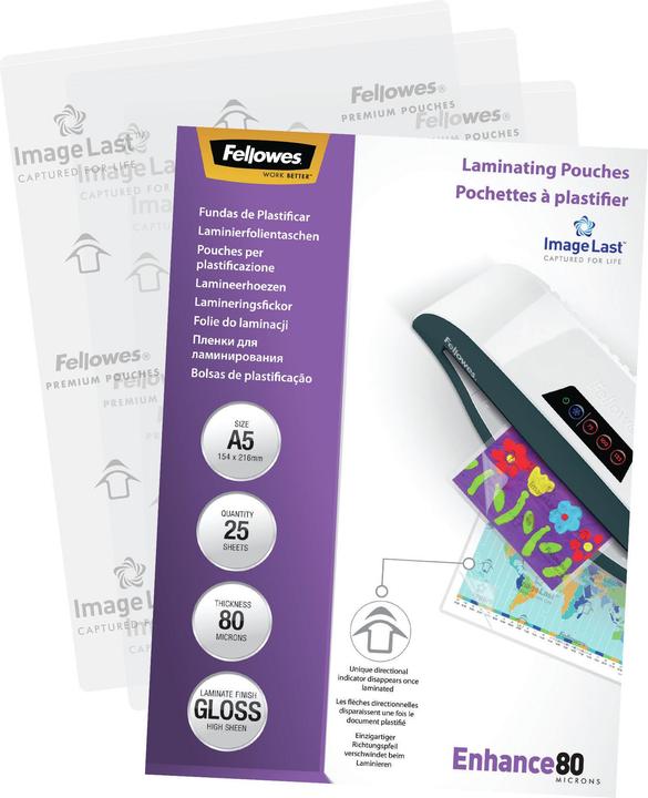 Produktbild Fellowes Enhance 80 (A5, 25 Stück, 80 µm)