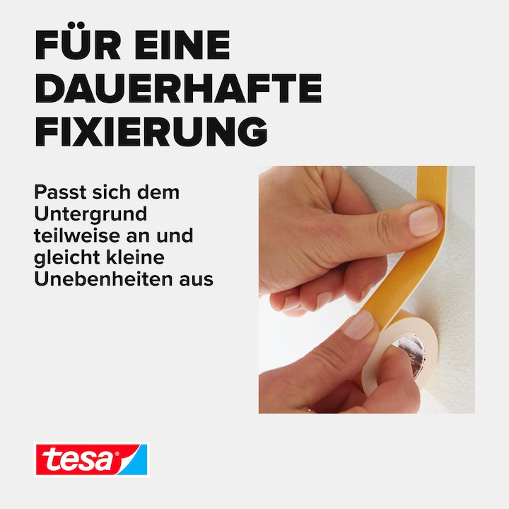 Actual product image tesa Powerbond SCHMAL double-sided mounting tape, 2 rolls (9 mm)