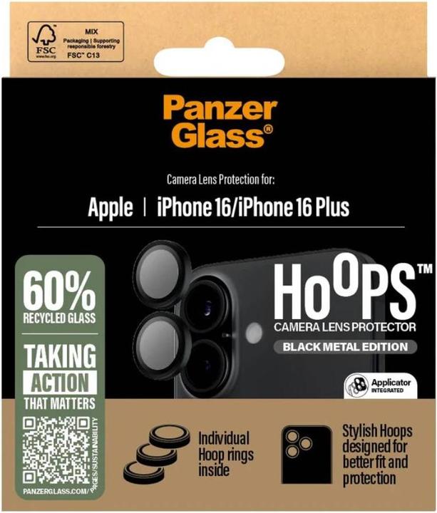 Produktbild PanzerGlass Lens Protector (1 Stk., Apple iPhone 16, Apple iPhone 16 Plus)