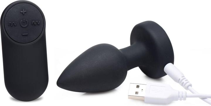 Actual product image XR Brands Silicone Vibrating LED Plug