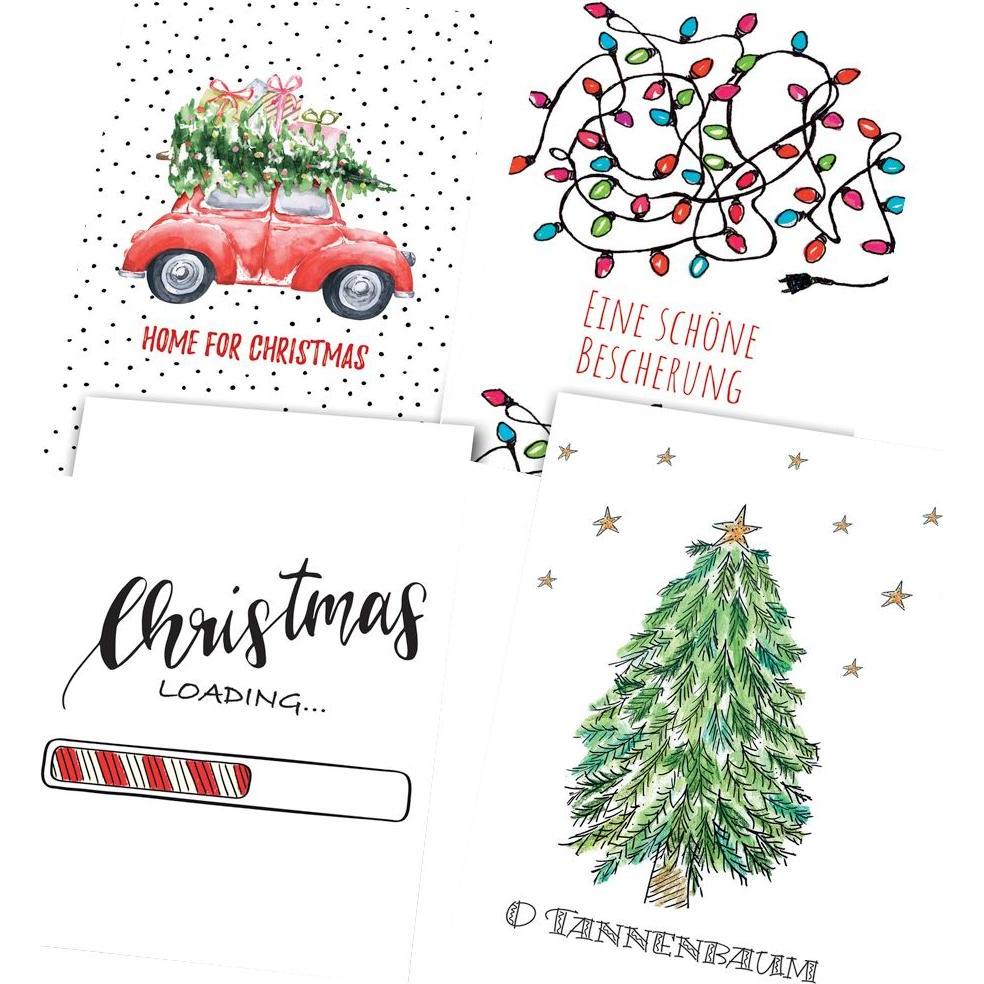 Thumbnail - Sigel, Grusskarte + Briefpapier, Weihnachts-Postkarten-Set (1 Stk.)