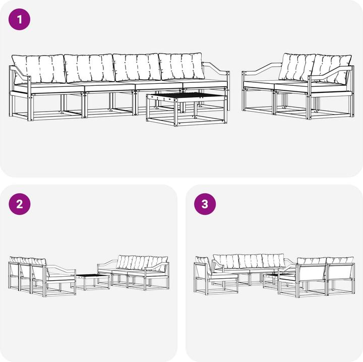 Produktbild vidaXL Outdoor-Sofa