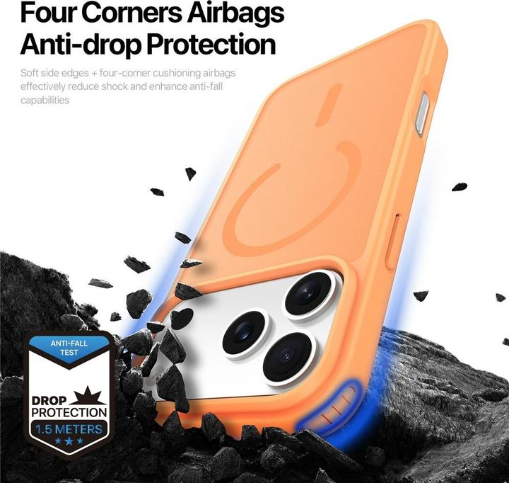 Produktbild iPhone 17 Pro Max - Ducis Yind Series mit Magsafe in Orange (Open Ring Version) (Apple iPhone 17 Pro Max)