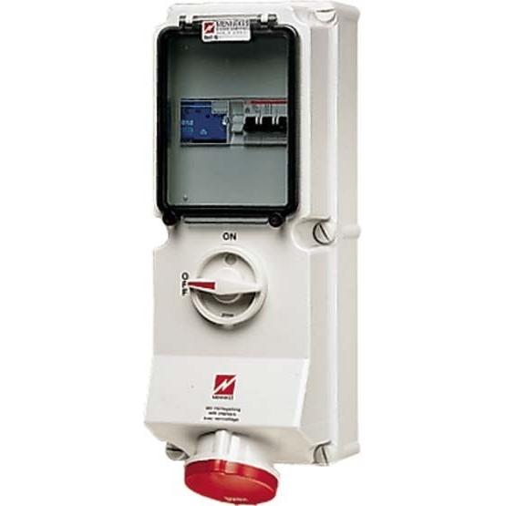 Mennekes, Presa di corrente, MEN 7235 63A5P 6H400V Scatola da parete DUO IP44