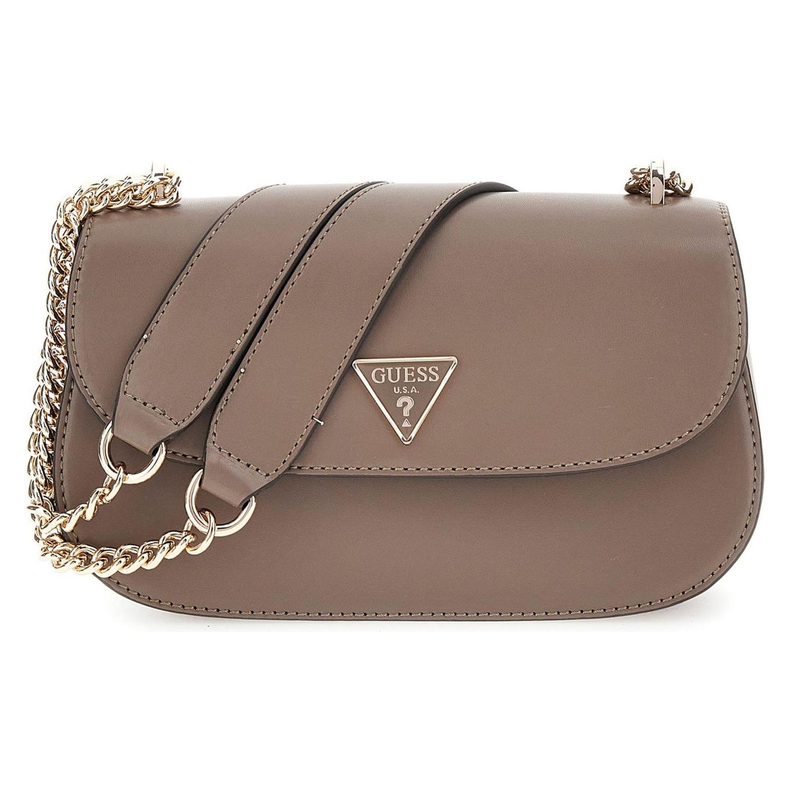 Guess, Damen, Handtasche, Schoudertas Daryna Convertible Xbody Flap Dark Taupe, Braun