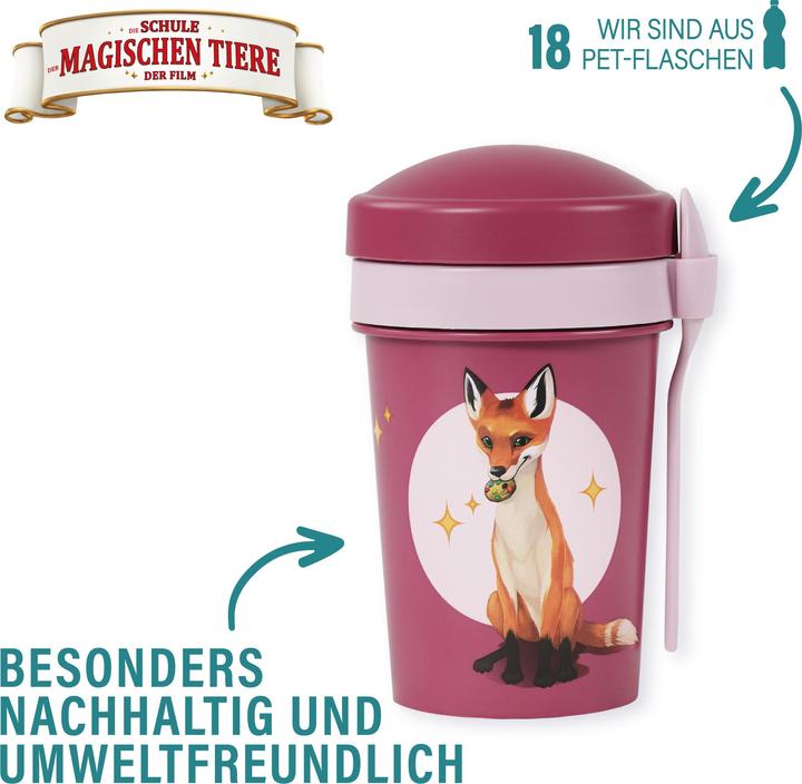 Immagine prodotto Awave La Scuola delle Magiche Bestie Muesli Mug To Go 540 ml rPET | Berry Red, Rabbat