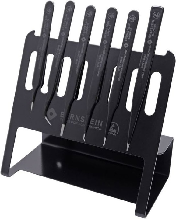 Actual product image Bernstein ESD SMD tweezers set VARIO 6 pcs.